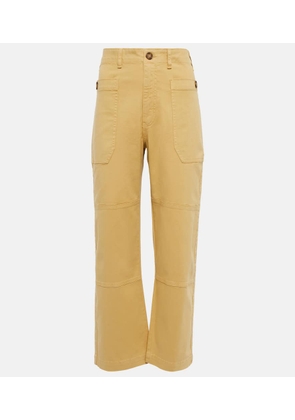 Frame High-rise cropped cargo pants