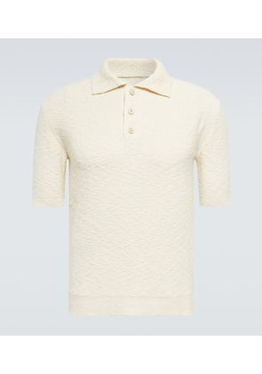 Maison Margiela Cotton-blend bouclé polo shirt