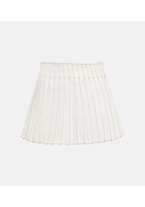 Ami Paris Pleated cotton miniskirt