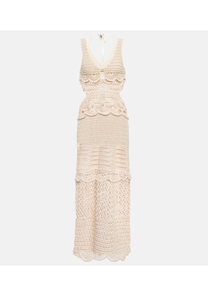 Simkhai Cory crocheted cotton-blend midi dress