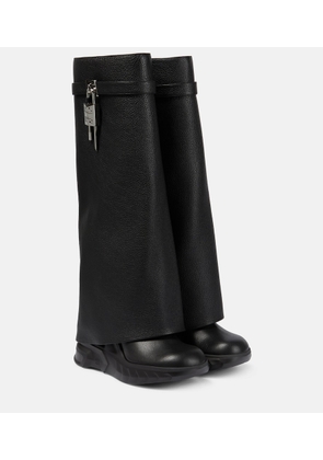 Givenchy Shark lock leather knee-high boots