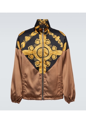 Versace Maschera Baroque satin bomber jacket