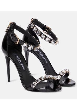 Dolce&Gabbana Embellished patent leather sandals
