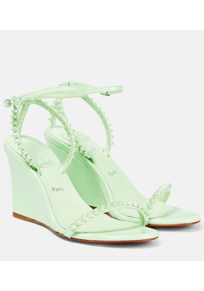 Christian Louboutin So Me 85 leather wedge sandals