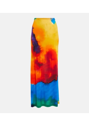 Rabanne Printed high-rise maxi skirt