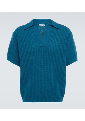 Auralee Ribbed-knit cotton and wool top