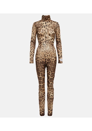 Dolce&Gabbana x Kim leopard-print silk-blend jumpsuit