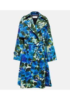 Dries Van Noten Floral cotton trench coat
