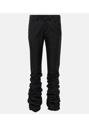 Acne Studios Gathered mid-rise straight pants