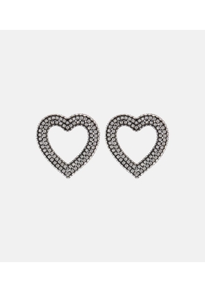 Balenciaga Embellished heart earrings