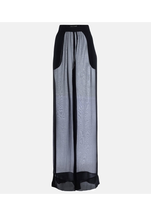 Saint Laurent Sheer wide silk pants