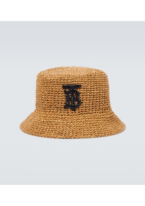 Burberry TB raffia-effect bucket hat