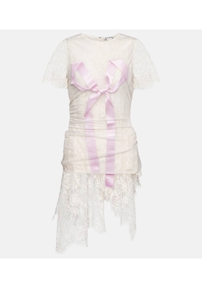 Acne Studios Bow-embellished layered lace top