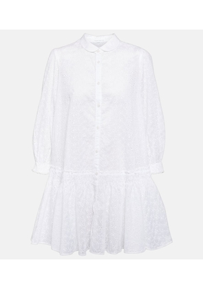 Poupette St Barth Tesorino embroidered cotton shirt dress