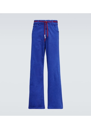 Marni Mid-rise straight cotton-blend pants