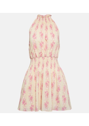 LoveShackFancy Destiny floral cotton minidress