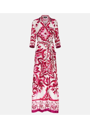 Dolce&Gabbana Printed silk twill shirt dress