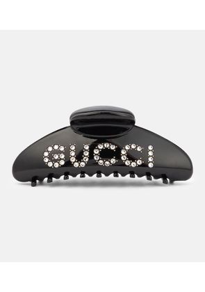 Gucci Logo embellished hair clip