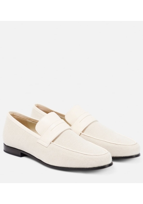 Toteme The Canvas leather-trimmed loafers