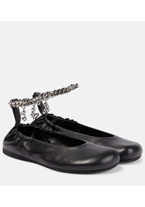 JW Anderson Charm leather ballet flats