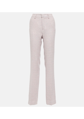 Alessandra Rich Sequined mid-rise straight pants