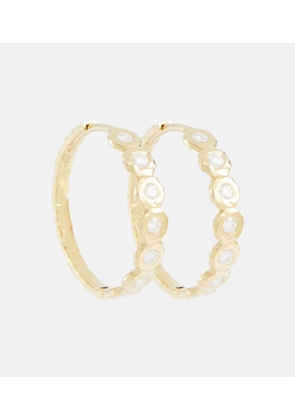 Octavia Elizabeth Edith 18kt gold hoop earrings with diamonds