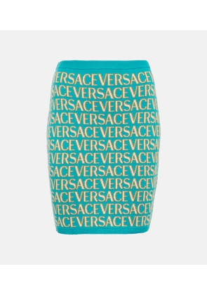 Versace Versace Allover cotton-blend miniskirt
