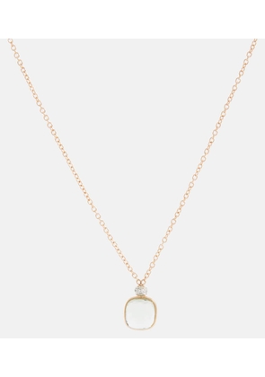 Pomellato Nudo 18kt gold necklace with prasiolite and diamonds