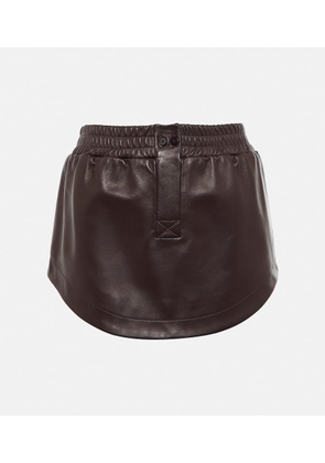 The Attico Leather miniskirt