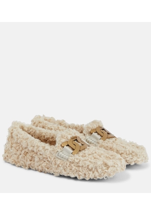 Tod's Gommino shearling loafers
