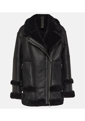 Blancha Leather and shearling jacket