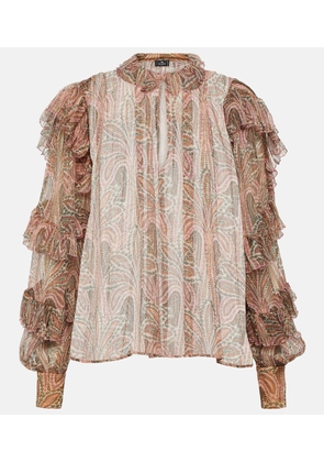 Etro Paisley silk crepon blouse