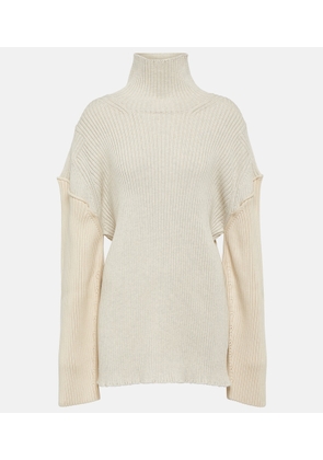 The Row Dua rib-knit cotton and cashmere sweater