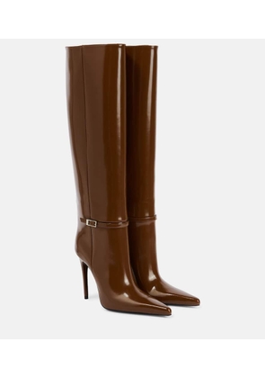 Saint Laurent Vendome knee-high leather boots