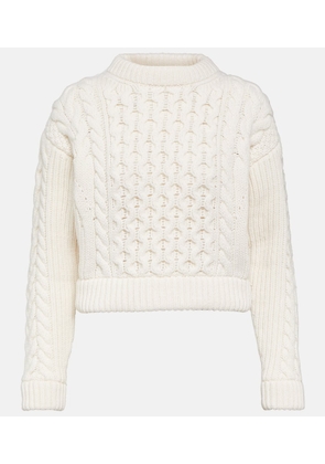 Patou Cable-knit cashmere-blend sweater