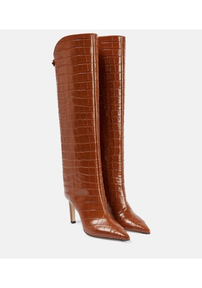 Jimmy Choo Alizze 85 leather knee-high boots