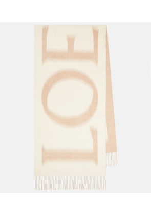 Loewe Logo wool and cashmere scarf