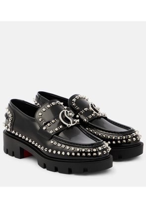 Christian Louboutin CL Moc Lug Spikes leather loafers