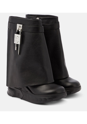 Givenchy Shark Lock Biker 85 leather ankle boots