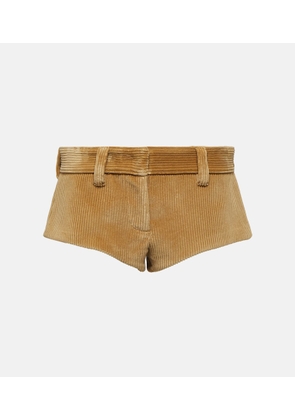 Miu Miu Low-rise cotton corduroy shorts