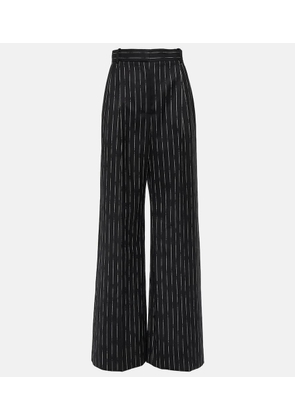 Alexander McQueen Chalk stripe wool wide-leg pants