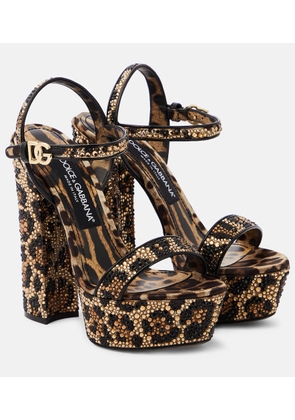 Dolce&Gabbana Crystal-embellished platform sandals