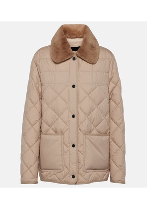Moncler Cygne faux shearling-trimmed down jacket