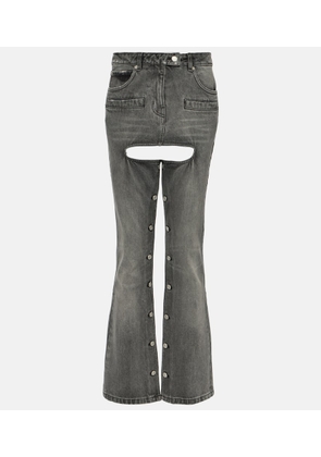 Courrèges Button-down straight jeans