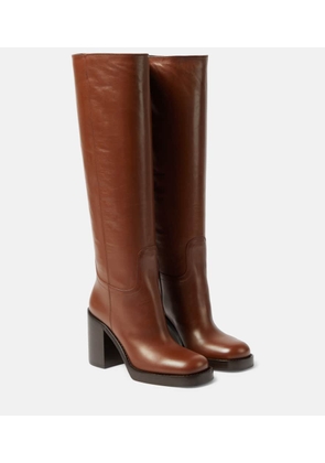 Prada Leather knee-high boots