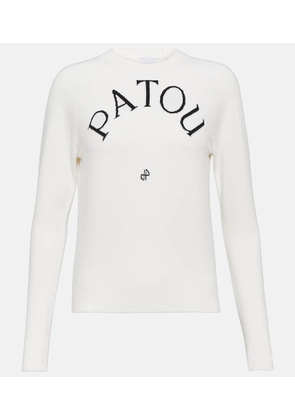 Patou Logo wool-blend jacquard sweater