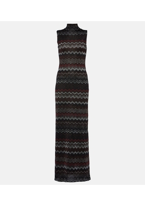 Missoni Zig Zag metallic knit maxi dress