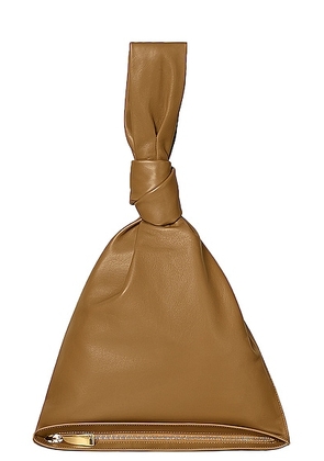 bottega veneta Bottega Veneta Leather Knot Bag in Caramel & Gold - Brown. Size all.