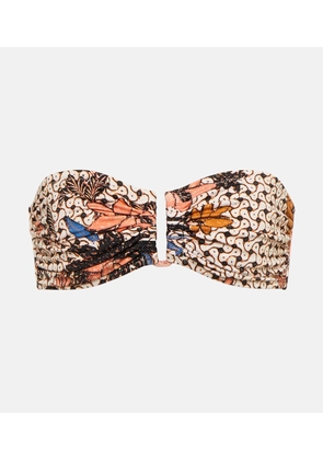 Ulla Johnson Santorini printed bandeau bikini top