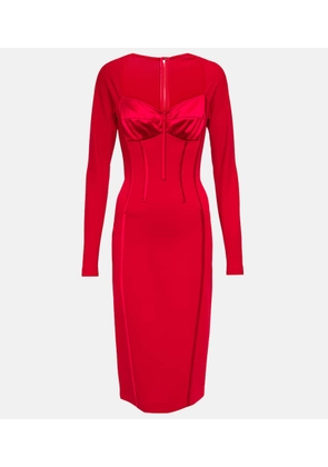 Dolce&Gabbana Corset silk-satin midi dress